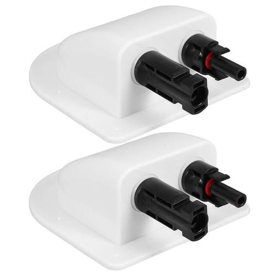 DEEPCRAFF 2pcs Solar Cable Entry Gland Box with Dual Wire Entry Abs Housing