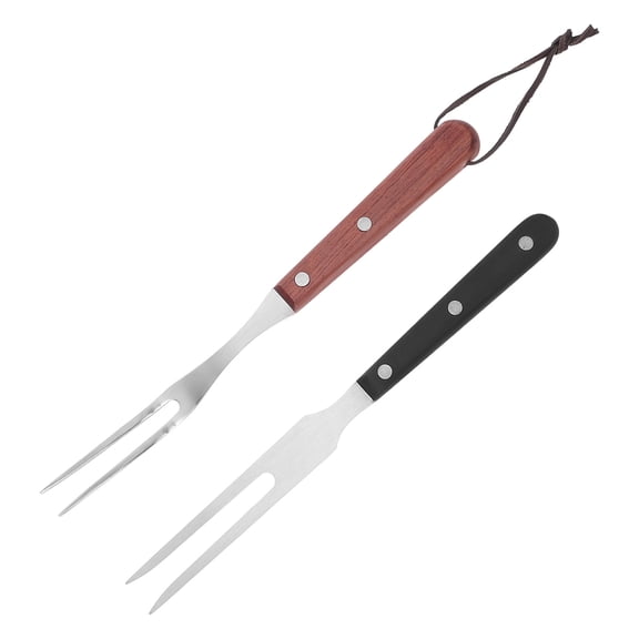 DEEPCRAFF 2-Piece Stainless Steel Meat Fork Set, Handle BBQ Grilling Barbecue Forks for Carving, Serving, Kitchen Use