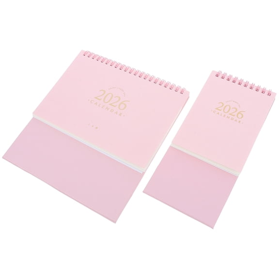 DEEPCRAFF 2-Pack Ultra-Thin Desk Calendar with Metal Stand for Habit Tracking Home Office Study Space Organization