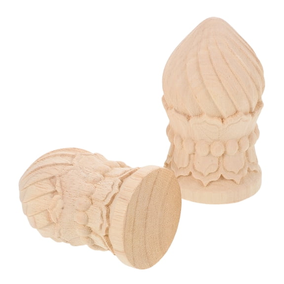 DEEPCRAFF 2pcs Wooden Bed Finials Decorative Wood Finials For Furniture Homeowners