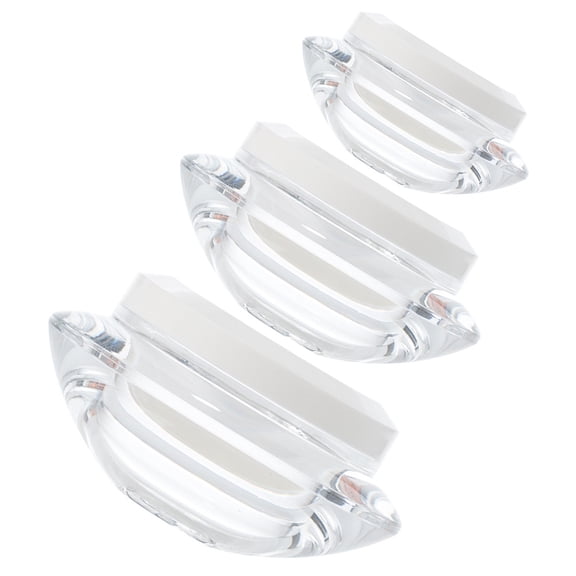 DEEPCRAFF 3-Piece Portable Clear Cream Jars, Refillable Travel Cosmetic Sample Containers for Lotion, Balm, Makeup Storage