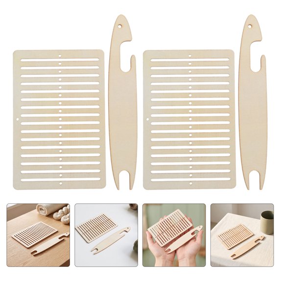 DEEPCRAFF 3 Sets Band Weaving Loom with Weaving Shuttle Strap Essential