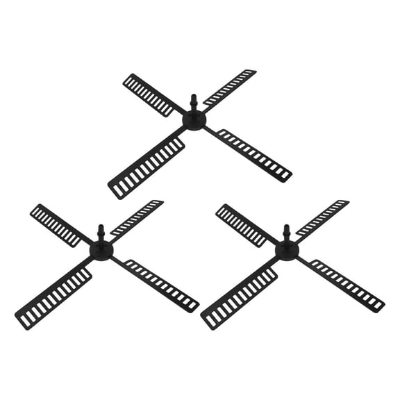 DEEPCRAFF 3 Sets Dutch Windmill Blades Plastic Black Rotating Outdoor Parts