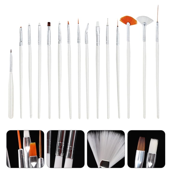 DEEPCRAFF 30-Piece Cake Decorating Paint Brushes, Nylon White Brush Set for Cake Decoration, Nail Art, Baking Supplies