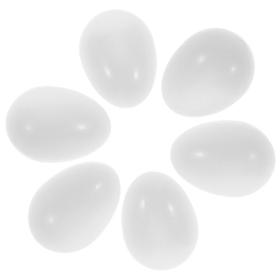 DEEPCRAFF 30Pcs Artificial White Parrot Egg for Hatching Aid Durable Plastic Pigeon Breeding Tool with Realistic Design