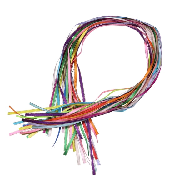 DEEPCRAFF 30 Pieces Assorted Color Braiding Ribbons for Hair Styling, Crafting, and Party Decorations