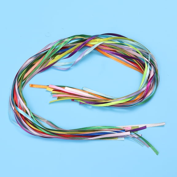 DEEPCRAFF 30-Piece Assorted Color Braiding Ribbons Set for Hair Styling, Craft Projects, and Party Decoration Supplies