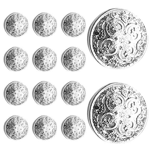 DEEPCRAFF 30 Pieces Metal Hollow Buttons Plated Craft Supplies for Clothing Accessories and Sewing Projects
