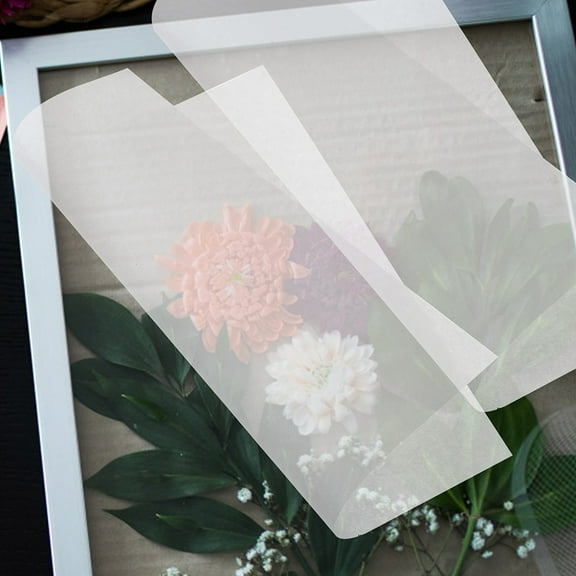 DEEPCRAFF 30Pcs Embossed Flower Pressing Backing Paper 14x14x0.01in White for Beginners and Professionals