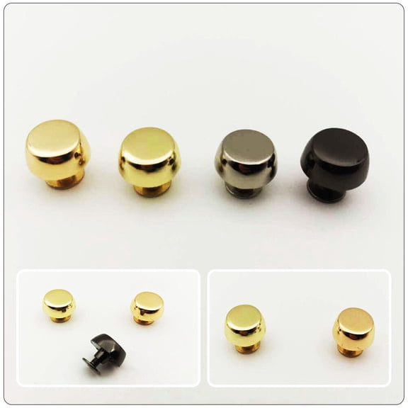 DEEPCRAFF Golden Zinc Alloy Decorative Bag Rivets for Crafting and Projects, 30 Pieces