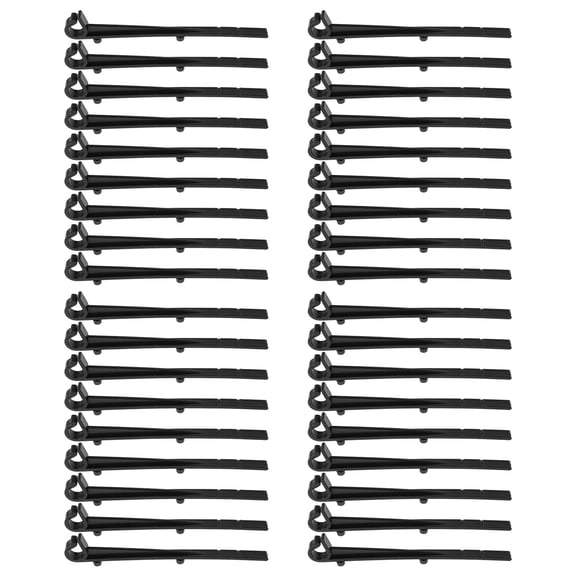 DEEPCRAFF 30Pcs Black Plastic Gutter Brush Clips with Easy Installation for Rain Gutter Protection