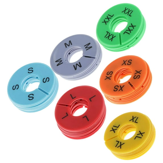 DEEPCRAFF 30Pcs Simple Clothes Dividers Round Plastic for Closet Organization