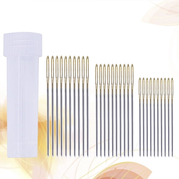 DEEPCRAFF 30pcs Carbon Steel Darning Needles for Stitching Crafts Lovers Corrosion Resistance Large Eye