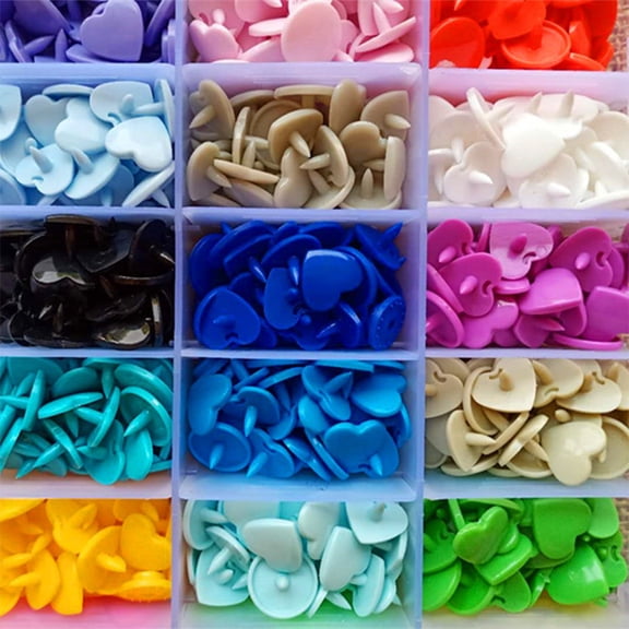 DEEPCRAFF 360Sets Snap Fastener Kit for Clothes Plastic Snaps Assorted Color with Storage Box