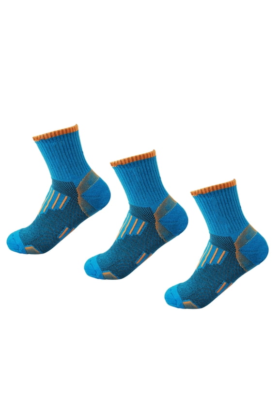 3Pair Blue Woman Hiking Socks Soft Breathable Outdoor Climbing Trekking Running