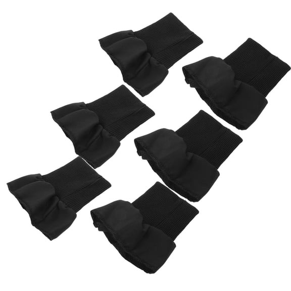 DEEPCRAFF 3Pairs Black Stretch Knit Rib Cuffs for Jacket Sleeve Repair Seamless Elastic Fit
