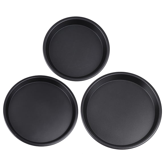 DEEPCRAFF Cake Baking Pan Set Black Non-Stick Aluminum Alloy for Home Use