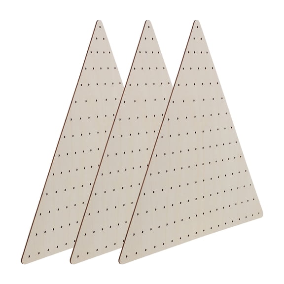 DEEPCRAFF 3Pcs Triangle Wreath Boards with Holes Unfinished Wood Frames for DIY Crafts