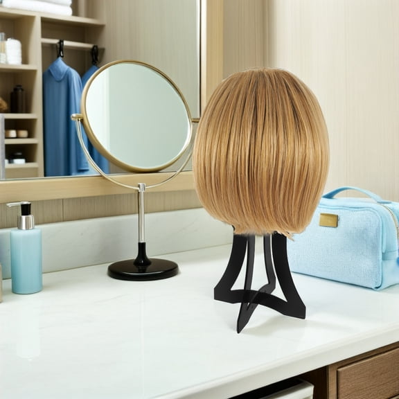 DEEPCRAFF 3Pcs Universal Black Wig Stand for Hair Extension Storage and Styling