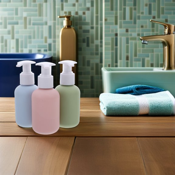 DEEPCRAFF 3Pcs Compact Travel Lotion Dispenser Bottles with Precise Dosage Control