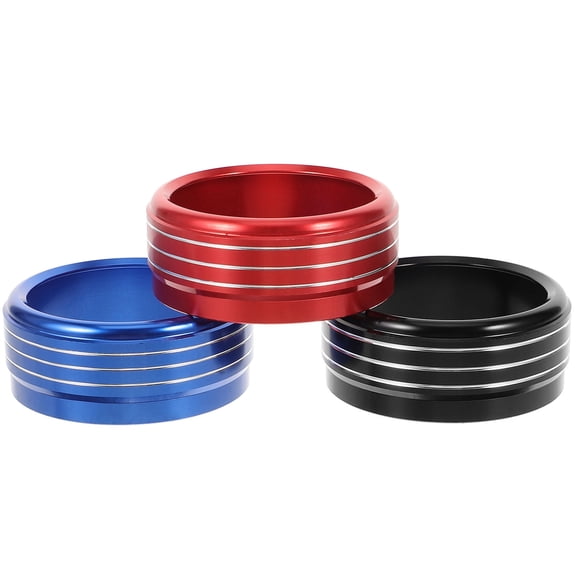 DEEPCRAFF 3Pcs Elegant Air Conditioning Buttons Trim Metal Decorative Cover 5x1.97in