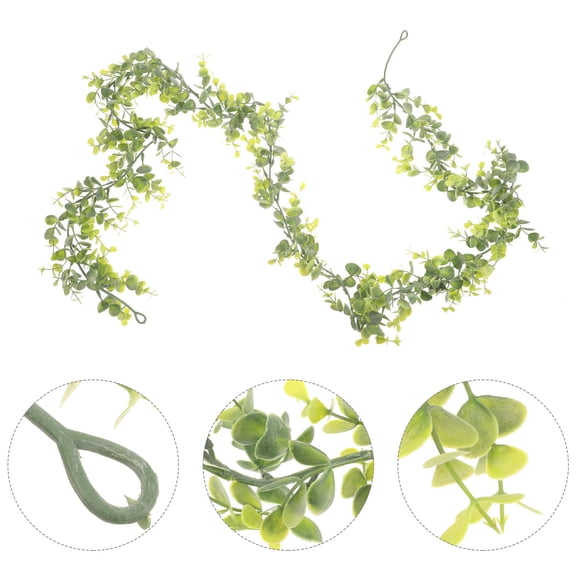 DEEPCRAFF 3Pcs Faux Eucalyptus Garland Hanging Green Plant Garland for Indoor and Outdoor Decor