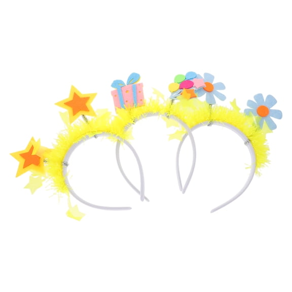 DEEPCRAFF 3Pcs Flashing Star Hairbands Glow Party Essentials for Bachelorette and Concert Events
