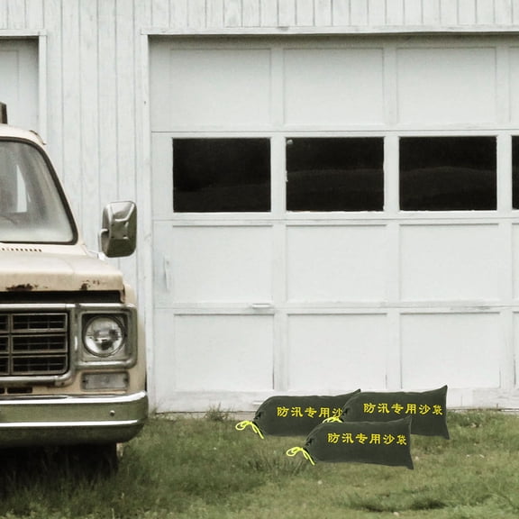 DEEPCRAFF 3Pcs Flood Barriers for Doors Olive Green Canvas Sandbags for Home Flood Protection Durable