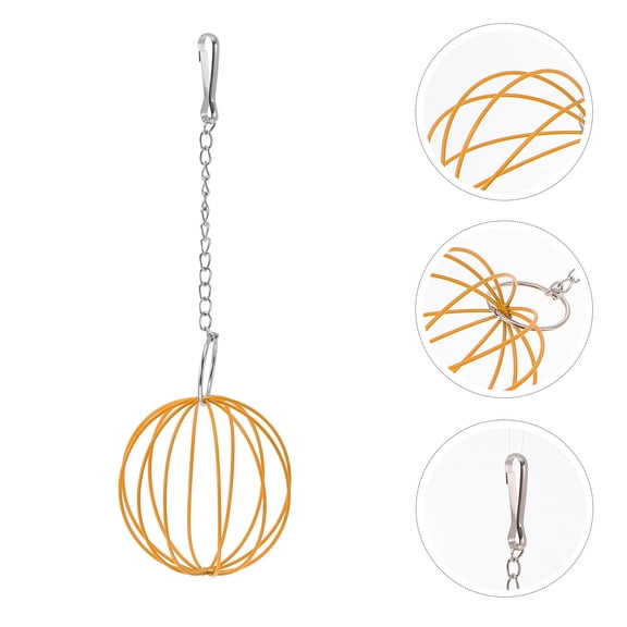 DEEPCRAFF 3-Pack Hanging Feeder , Round Iron Feeding Toys in Assorted Colors for Small Pets