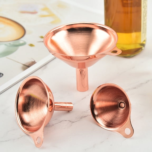DEEPCRAFF 3Pcs Kitchen Funnels Stainless Steel Set Multipurpose Liquid Collecting and Wine Separator