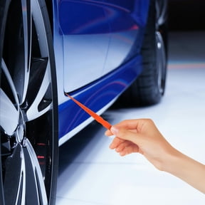 DEEPCRAFF 3-Piece Orange Thickness Gauge Set for Accurate Measurement of Flatness, Gaps, and Valve Width in Automotive Applications