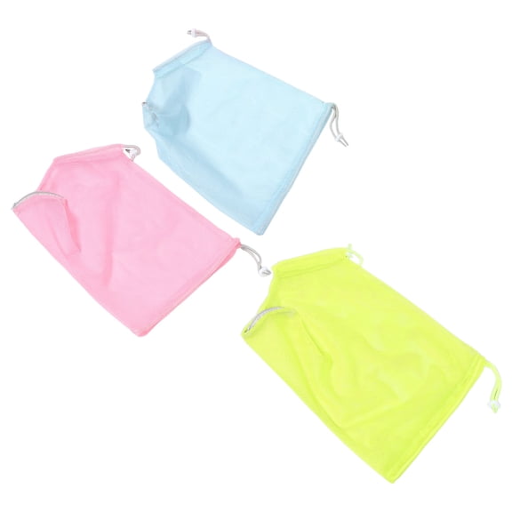 DEEPCRAFF Soft Cat Bath Bag, Anti-Scratch, Adjustable Fit, Assorted Color, for Daily Grooming, 3Pcs