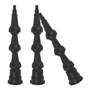 DEEPCRAFF 3Pcs Portable Bent Caulk Tip Tool with Durable Rubber for Precise Grout Application