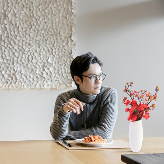 DEEPCRAFF 3Pcs Flower Decor Artificial Wintersweet Branch Wedding Decor for Homeowners and Women