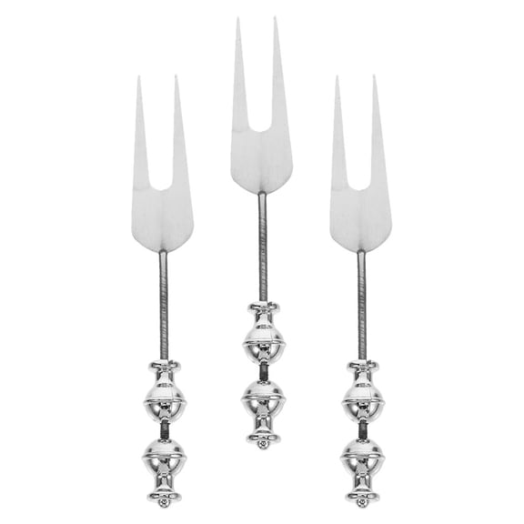 DEEPCRAFF Fruit Forks, 201 Stainless Steel, Portable and Sturdy, Ideal for Home, 3Pcs
