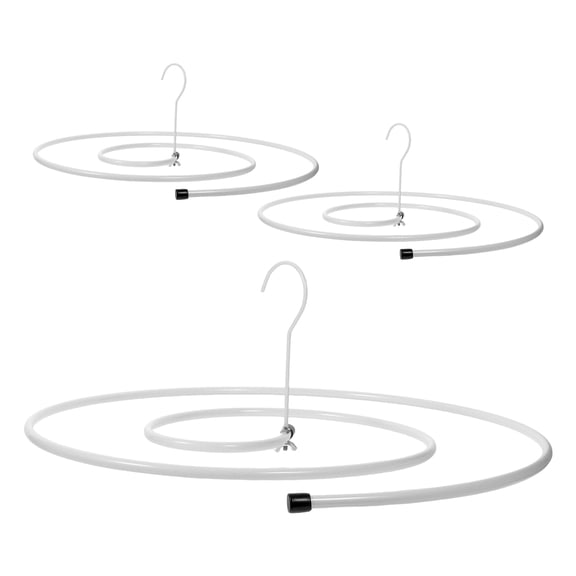 DEEPCRAFF 3Pcs Space Saving Spiral Clothes Hanger Metal Rack for Bedspread Quilt Towel and Tablecloth