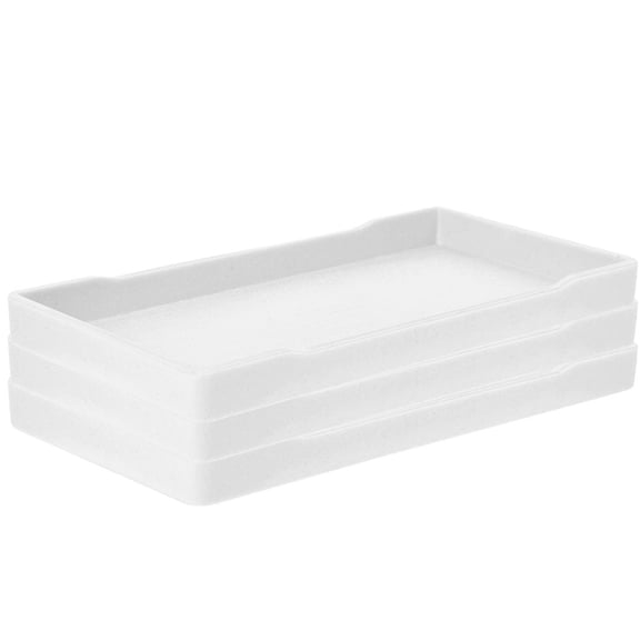DEEPCRAFF 3-Piece White Vanity for Bathroom Countertop with Jewelry Storage and Cosmetic Organizer