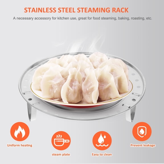 DEEPCRAFF Round Steamer Tray 3pcs with Multifunctional Design for Cooking at Home or Restaurant