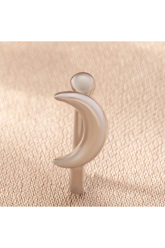 4 Pcs Moon Shape Non Piercing Nose Cuffs Alloy Jewelry for Women