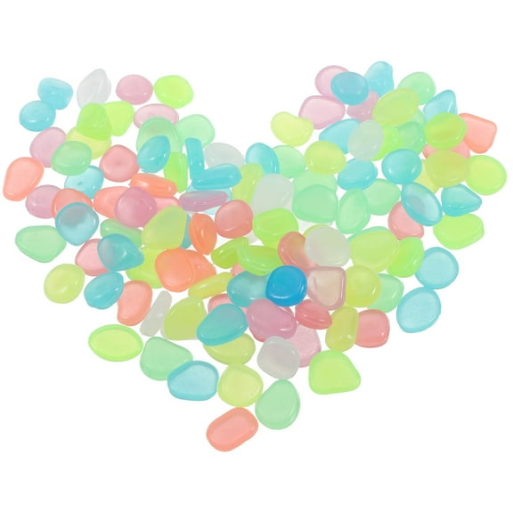 DEEPCRAFF Luminous Resin Rocks for Fish Tank and Outdoor Garden Decoration 400Pcs