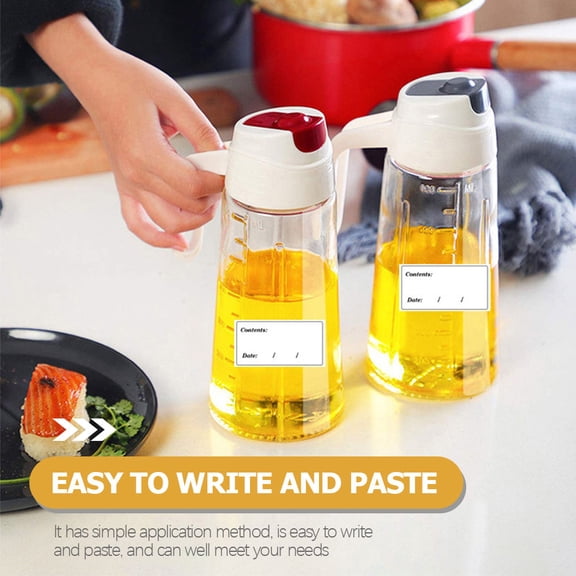 DEEPCRAFF 400Pcs White Removable Freezer Food Stickers Convenient Date Markers for Home