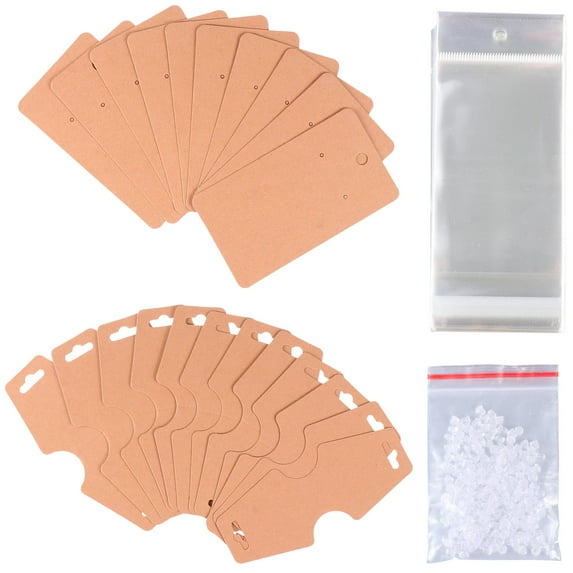 DEEPCRAFF 400Pcs Multi Use Jewelry Display and Packaging Cards Made of Paper Material