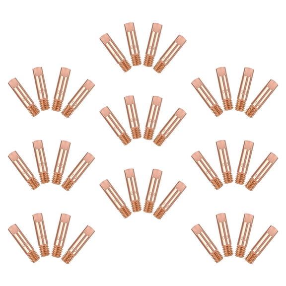 DEEPCRAFF 40Pcs Rose Plated Gold Copper Contact Tip Nozzle Welding Kit Replacement for Welding Torch Accessories