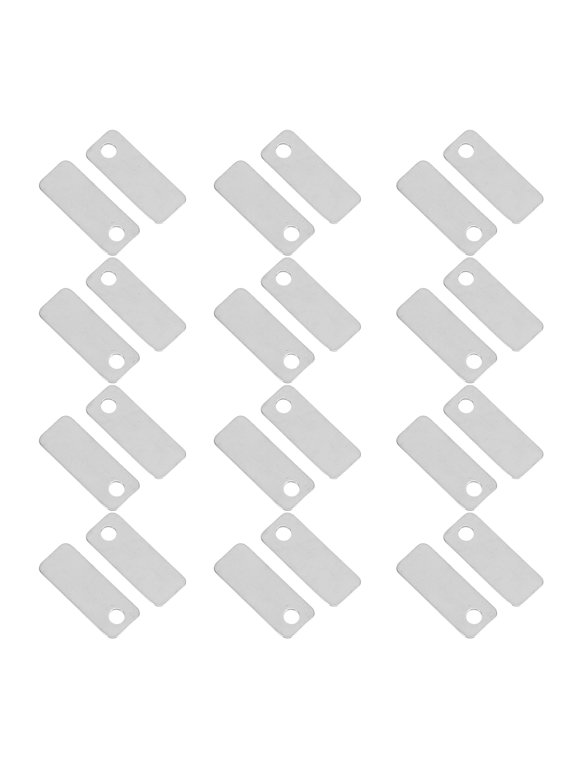 40 Pieces Stainless Steel Metal Stamping Blanks for Jewelry Making, Engravable Tags and Keychain Craft Supplies