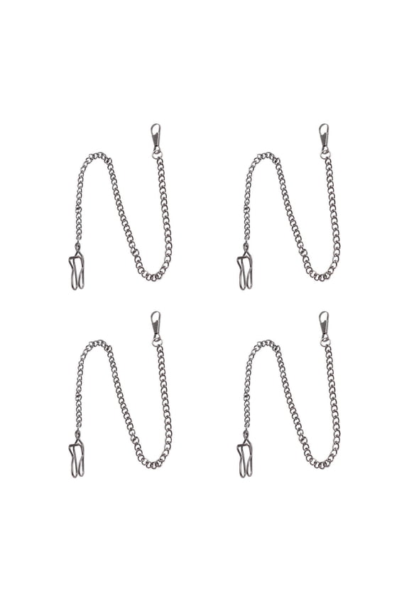 4PCS Alloy Black Watch Chain Pocket Decoration Retro Accessory