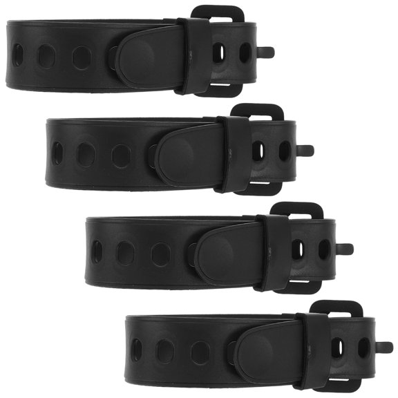 DEEPCRAFF 4Pcs Adjustable Black Ski Boot Straps with Elastic Ratchet and Snowboard Binding for Stability on Snow