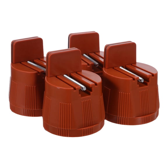 DEEPCRAFF 4Pcs Adjustable Furniture Leg Levelers with Nonslip Brown Pads for Home Use