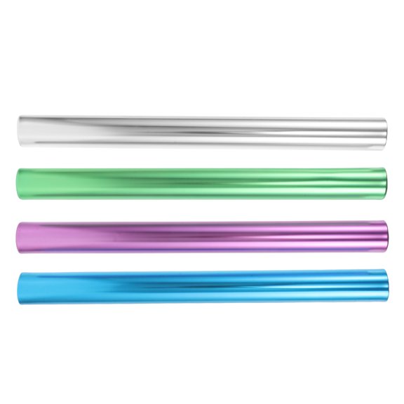 DEEPCRAFF 4Pcs Aluminum Relay Lightweight Electroplated Running Race Stick for Track and Field Events