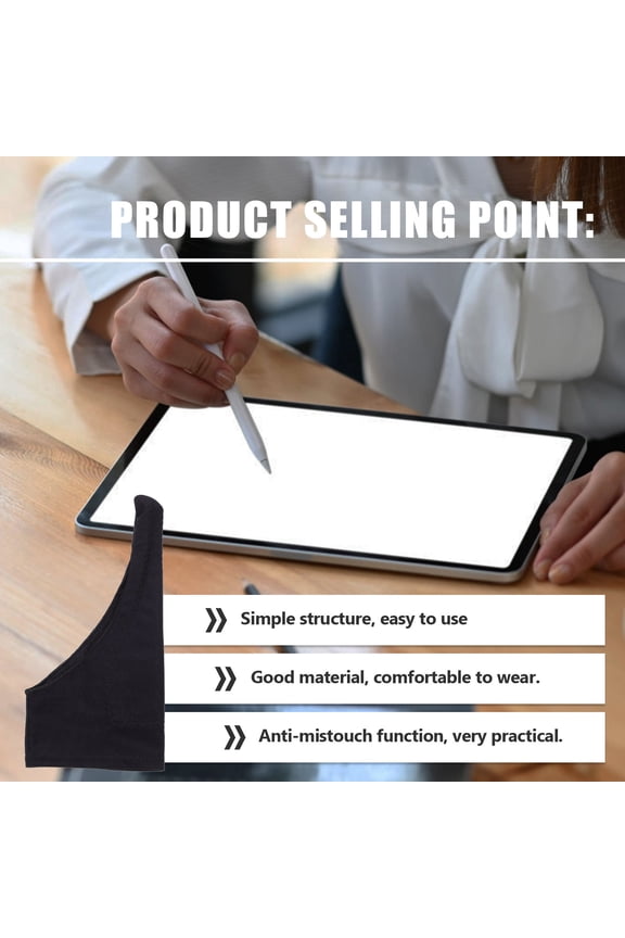 4Pcs Artist Gloves for Drawing Tablets with Sweat Absorption and Palm Rejection in Black