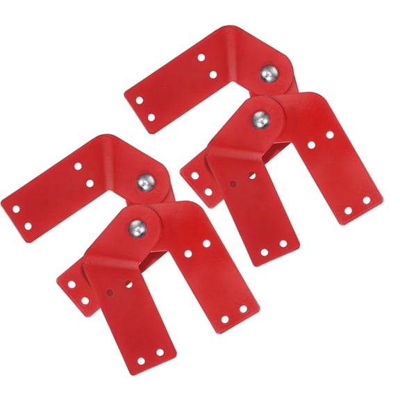 DEEPCRAFF 4Pcs Red Galvanized Steel Attic Ladder Spreader Hinge for Ladder Support